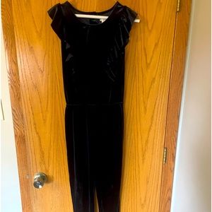 Cat & Jack Navy Blue Velvet Pant Jumpsuit.  Worn once, like new.  Size 10/12